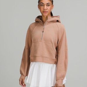 Lululemon Scuba Oversized Half Zip Hoodie Pink Clay XS S NWOT